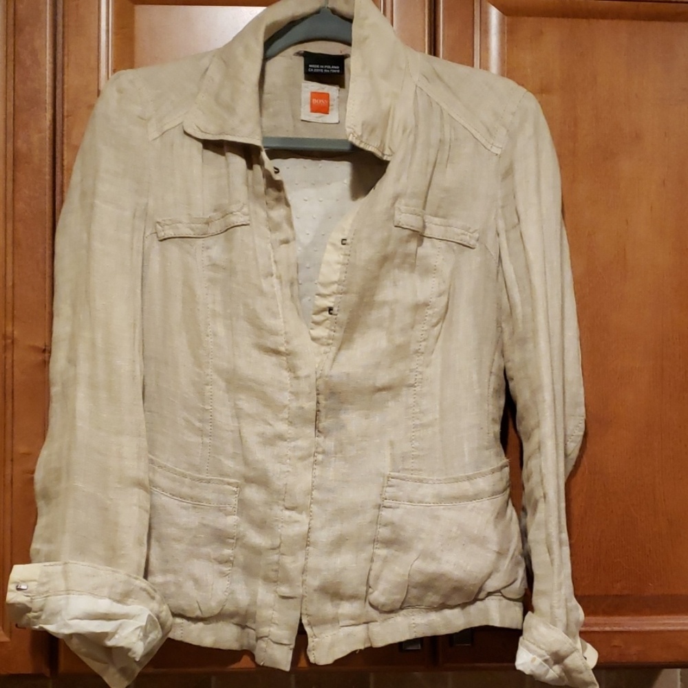 BOSS Hugo Boss linen jacket top